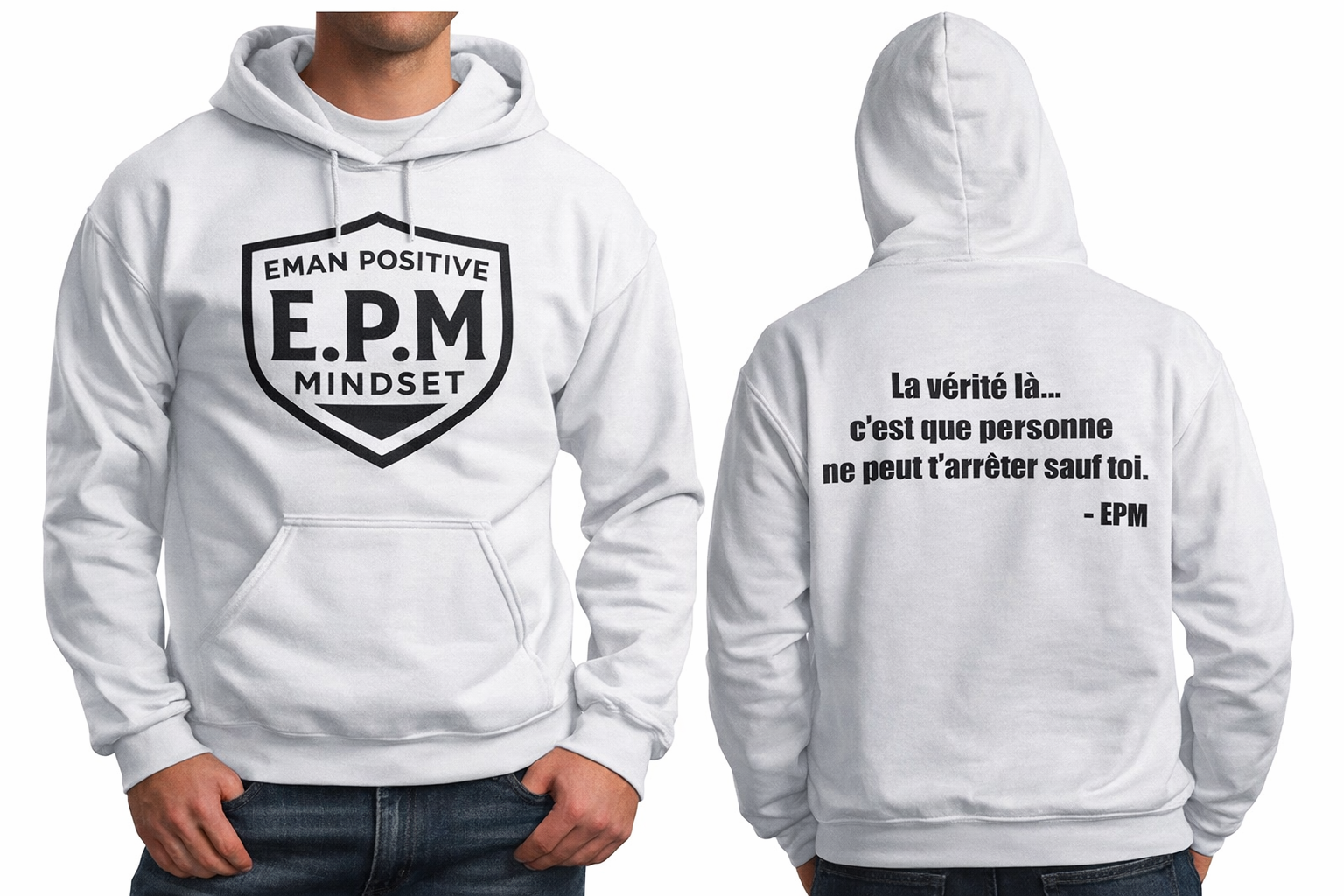 Hoodie EPM « La Vérité Là… » — édition Signature ( LOGO NOIR CENTRE )